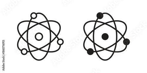 Atom icons simple design. Vector illustration for web ui