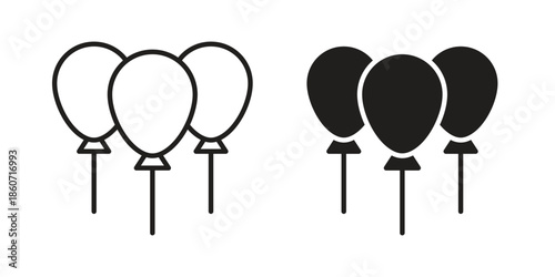 Balloons icons simple design. Vector illustration for web ui