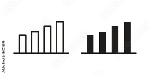 Bar chart icons simple design. Vector illustration for web ui