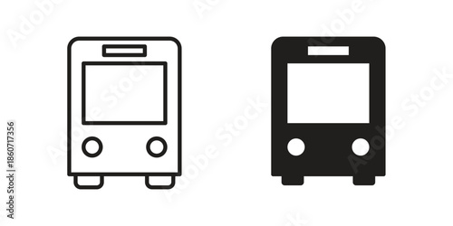 Bus icons simple design. Vector illustration for web ui