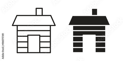 Cabin icons simple design. Vector illustration for web ui