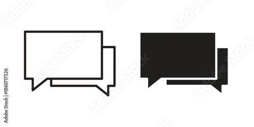 Chat icons simple design. Vector illustration for web ui