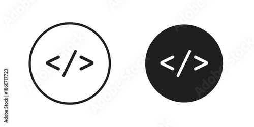 Code icons simple design. Vector illustration for web ui
