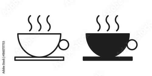 Coffee icons simple design. Vector illustration for web ui