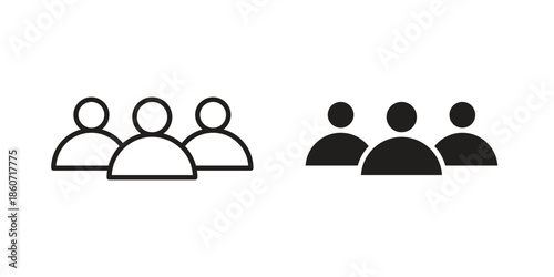 Community icons simple design. Vector illustration for web ui
