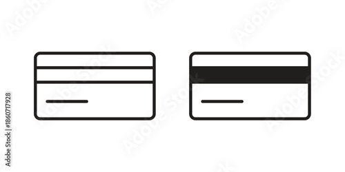 Credit card icons simple design. Vector illustration for web ui