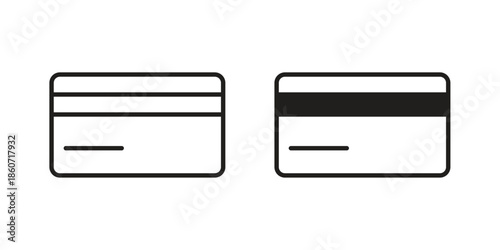 Credit card icons simple design. Vector illustration for web ui