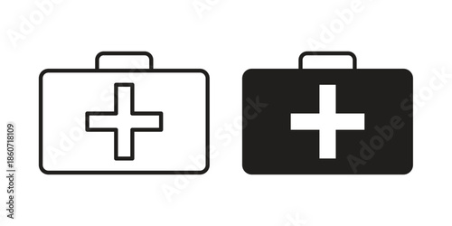Doctor bag icons simple design. Vector illustration for web ui