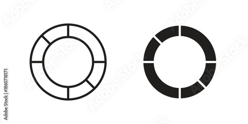 Donut chart icons simple design. Vector illustration for web ui