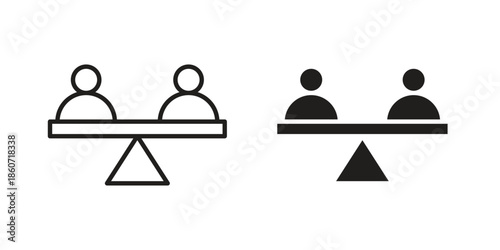 Equality icons simple design. Vector illustration for web ui