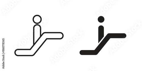 Escalator icons simple design. Vector illustration for web ui