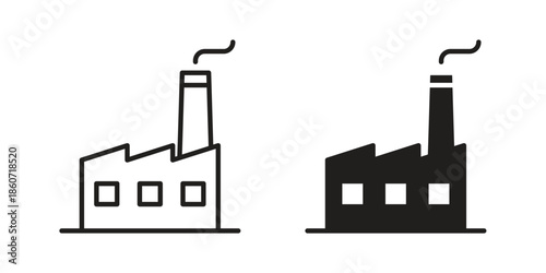 Factory icons simple design. Vector illustration for web ui
