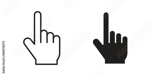 Finger icons simple design. Vector illustration for web ui