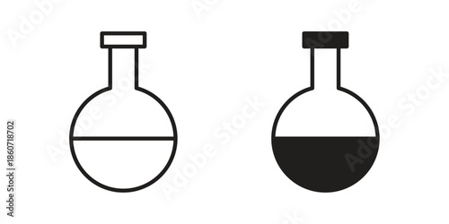 Flask icons simple design. Vector illustration for web ui