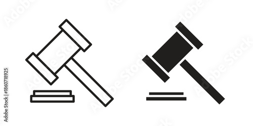 Gavel icons simple design. Vector illustration for web ui