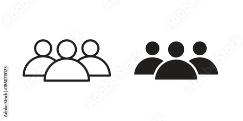 Group icons simple design. Vector illustration for web ui