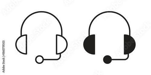 Headphones icons simple design. Vector illustration for web ui
