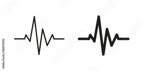 Heartbeat icons simple design. Vector illustration for web ui