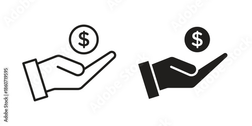 Investment icons simple design. Vector illustration for web ui