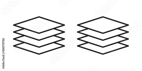 Layers icons simple design. Vector illustration for web ui