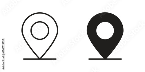 Location pin icons simple design. Vector illustration for web ui