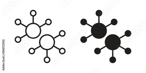 Molecule icons simple design. Vector illustration for web ui