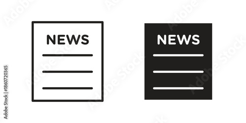 News icons simple design. Vector illustration for web ui