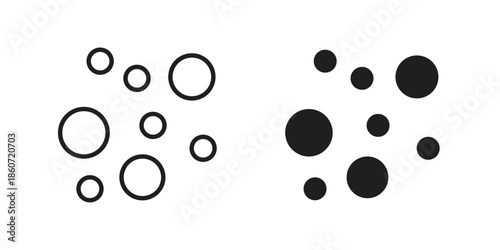 Particle icons simple design. Vector illustration for web ui