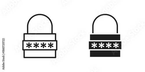 Password icons simple design. Vector illustration for web ui