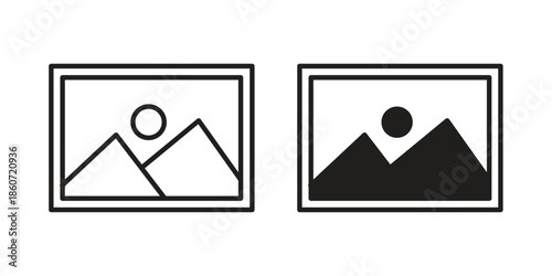 Picture icons simple design. Vector illustration for web ui