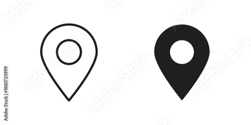 Pin icons simple design. Vector illustration for web ui