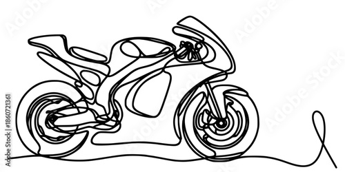 vector illustration of a motogp, lineart of motogp