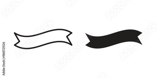 Ribbon icons simple design. Vector illustration for web ui