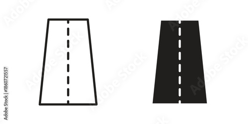 Road icons simple design. Vector illustration for web ui