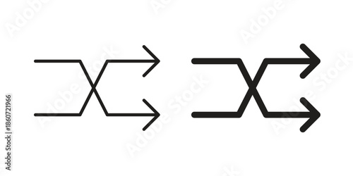 Shuffle icons simple design. Vector illustration for web ui