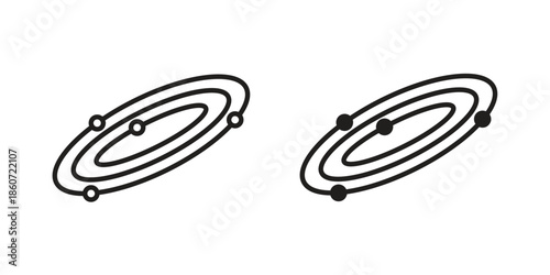 Space icons simple design. Vector illustration for web ui