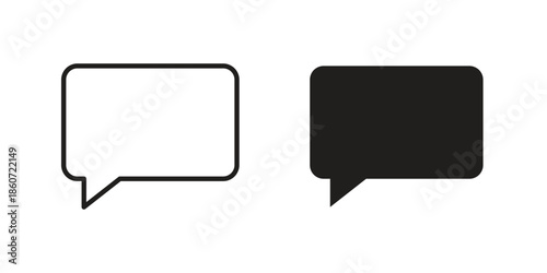 Speech bubble icons simple design. Vector illustration for web ui
