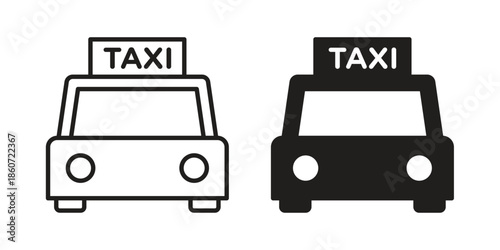 Taxi icons simple design. Vector illustration for web ui