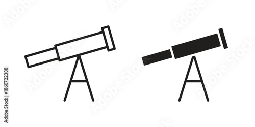 Telescope icons simple design. Vector illustration for web ui