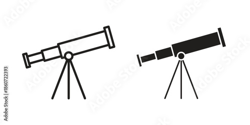 Telescope icons simple design. Vector illustration for web ui