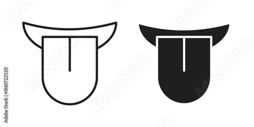 Tongue icons simple design. Vector illustration for web ui
