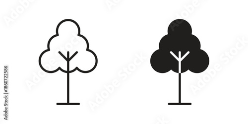 Tree icons simple design. Vector illustration for web ui