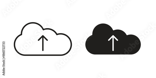 Upload to Cloud icons simple design. Vector illustration for web ui