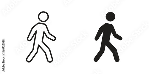 Walk icons simple design. Vector illustration for web ui