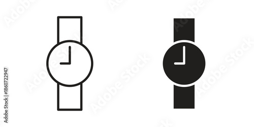 Watch icons simple design. Vector illustration for web ui
