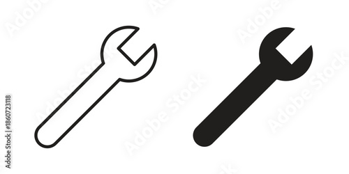 Wrench icons simple design. Vector illustration for web ui