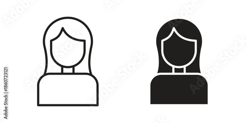 Woman icons simple design. Vector illustration for web ui