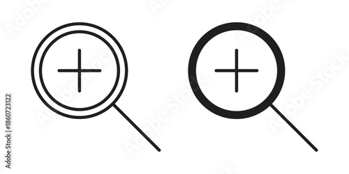 Zoom in icons simple design. Vector illustration for web ui