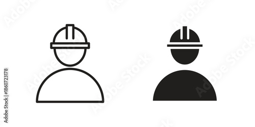 Worker icons simple design. Vector illustration for web ui
