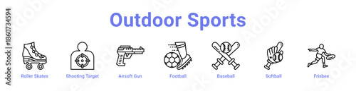 -Outdoor Sports Icon Banner and Collection